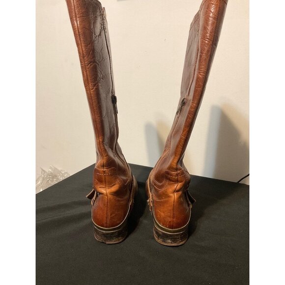 UGG Boots  Brown Leather Long Distressed sz. 7.5 - Picture 6 of 11